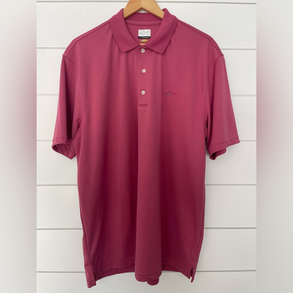 GREG NORMAN Men’s XL Coral Shark Logo Polo